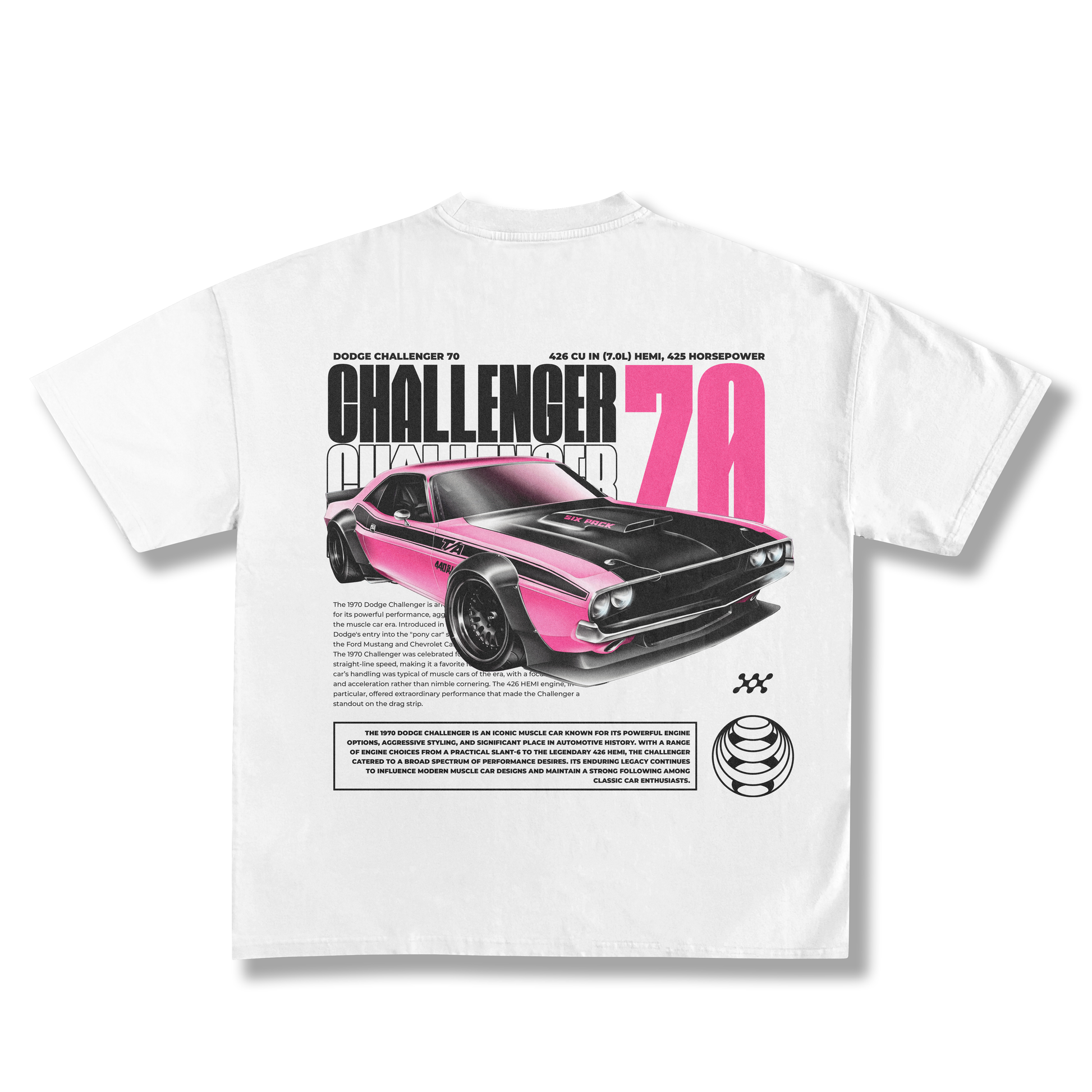 Dodge Challenger 1970 Oversized Tee