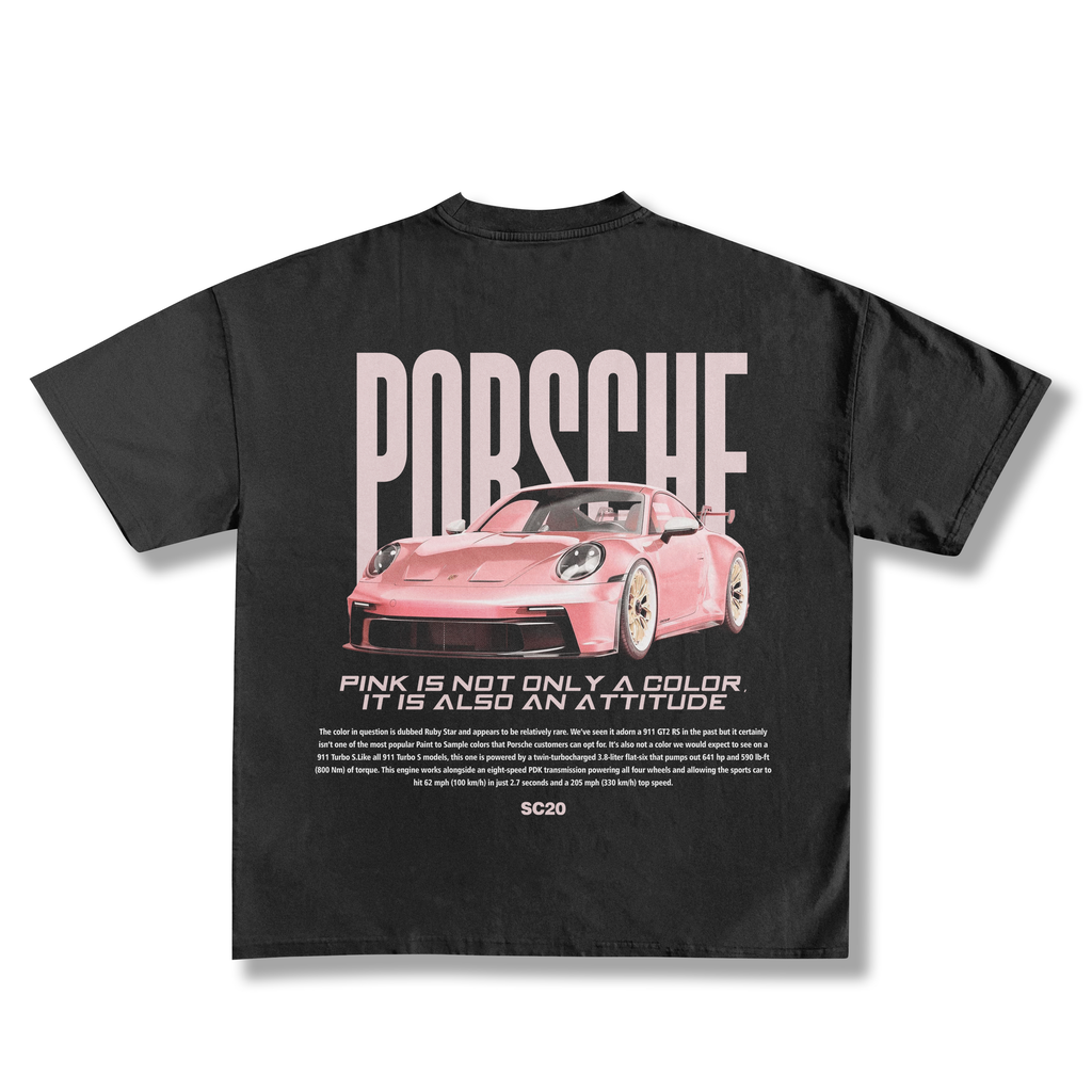 Porsche Ruby Star 911 Turbo Oversized Tee
